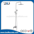 China tapware single handle chrome square knob in-wall square bathroom rain shower set                        
                                                Quality Choice